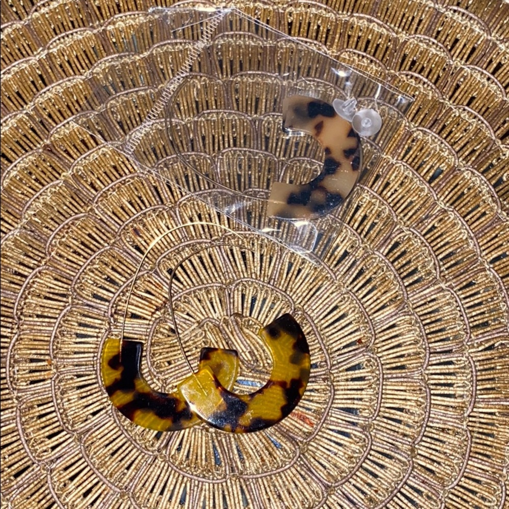 Resin drop earrings, 1 pair